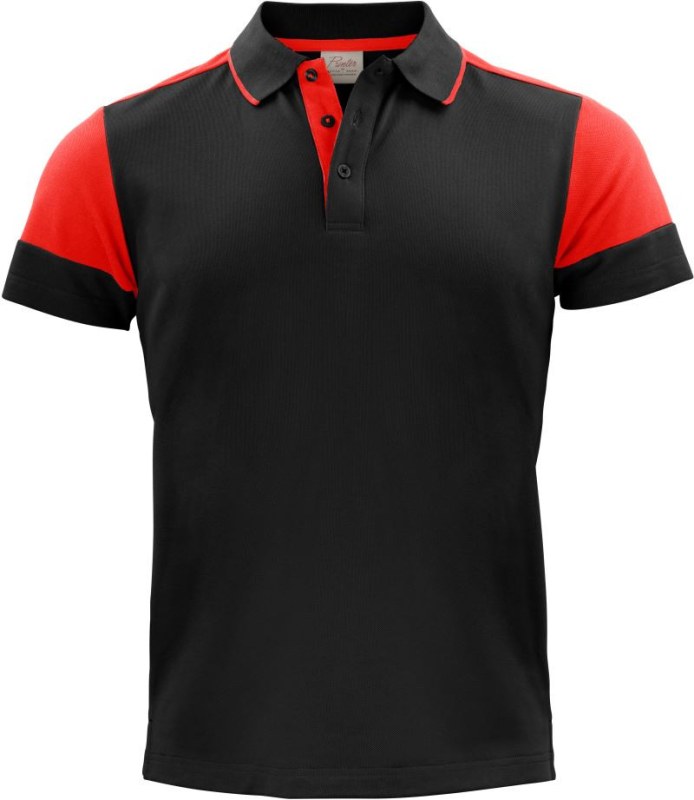 Printer Prime Polo Men Pánské piqué polo z těžké bavlny 61.5024 black/red