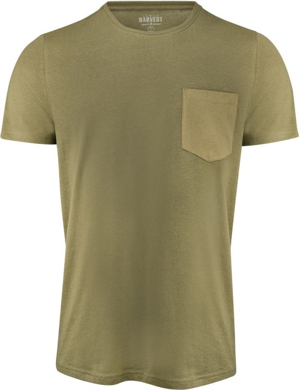 James Harvest Walcott T-Shirt Men Pánské tričko "Two-Tone" 62.4020 moss green - Pánské oblečení trička