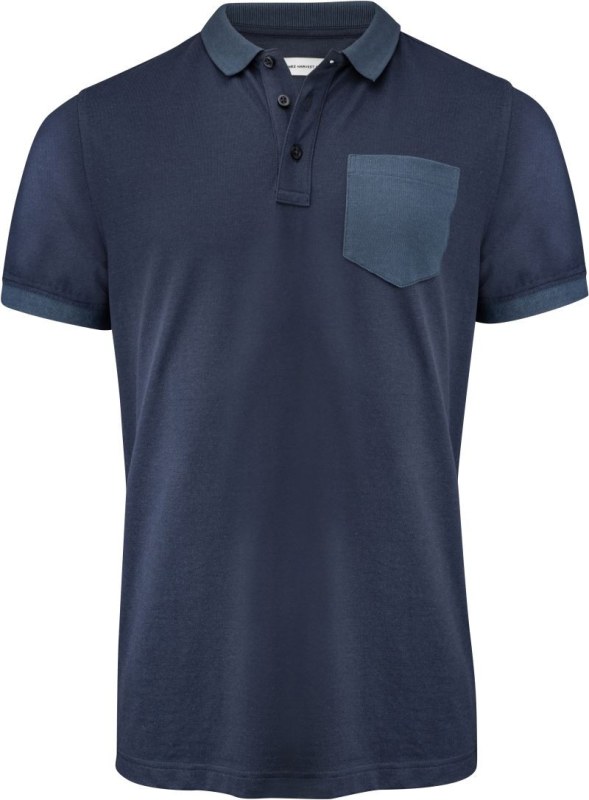 James Harvest Pinedale Polo Men Pánské piqué polo z&nbsp;těžké bavlny "Two-Tone" 62.5040 navy - Pánské oblečení trička