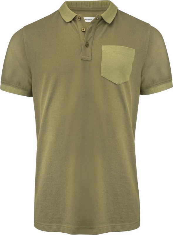 James Harvest Pinedale Polo Men Pánské piqué polo z&nbsp;těžké bavlny "Two-Tone" 62.5040 moss green - Pánské oblečení trička
