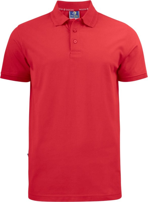 ProJob 2021 Pique Polo Pánské pracovní piqué polo z těžké bavlny 64.2021 red