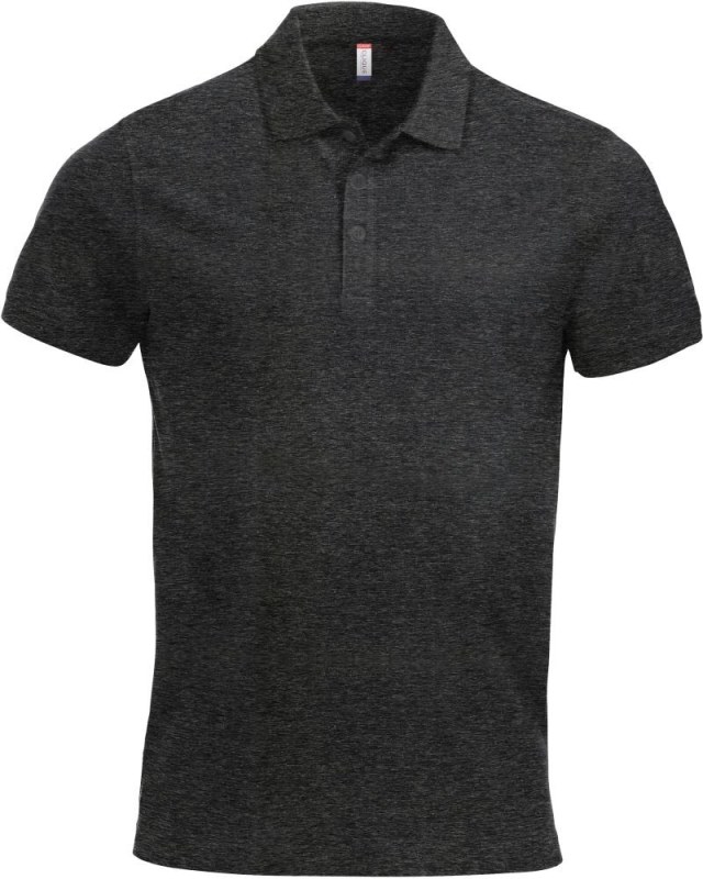 Clique Classic Lincoln S/S Pánské piqué polo z&nbsp;těžké bavlny 67.8244 anthracite melange - Pánské oblečení trička