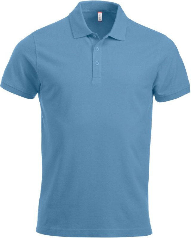 Clique Classic Lincoln S/S Pánské piqué polo z&nbsp;těžké bavlny 67.8244 light blue - Pánské oblečení trička