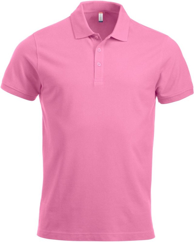 Clique Classic Lincoln S/S Pánské piqué polo z&nbsp;těžké bavlny 67.8244 bright pink - Pánské oblečení trička
