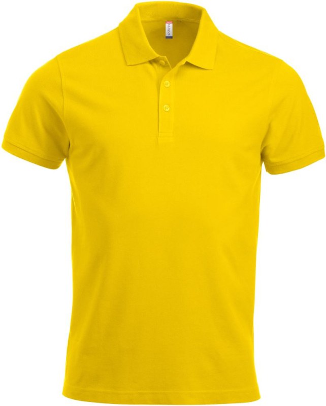 Clique Classic Lincoln S/S Pánské piqué polo z&nbsp;těžké bavlny 67.8244 lemon - Pánské oblečení trička