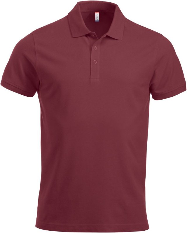 Clique Classic Lincoln S/S Pánské piqué polo z těžké bavlny 67.8244 burgundy