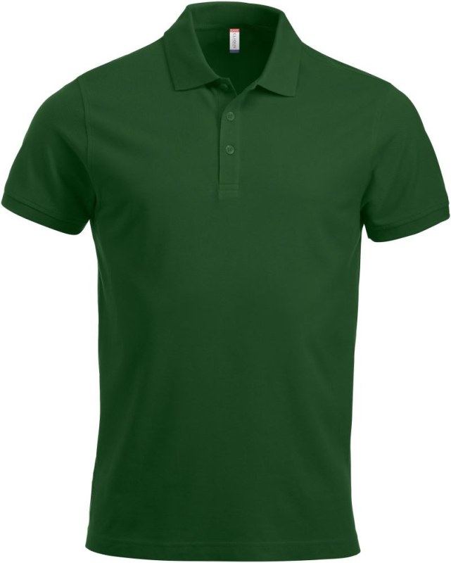 Clique Classic Lincoln S/S Pánské piqué polo z těžké bavlny 67.8244 bottle green