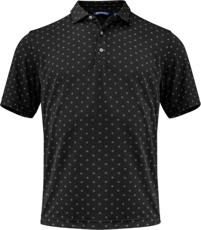 Cutter & Buck Virtue Polo Printed Men Pánské funkční polo "Printed" 68.4432 black