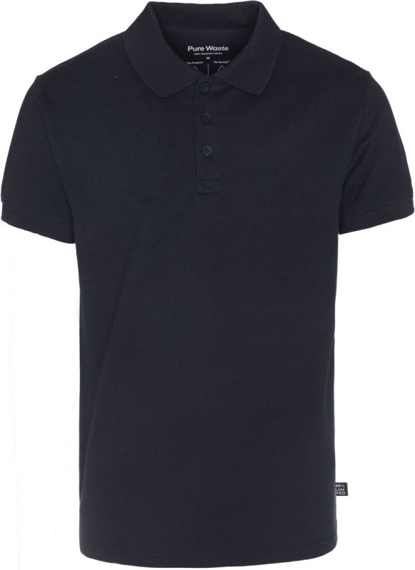 Pure Waste PQM Pánské piqué polo z těžké bavlny 74.0PQM black