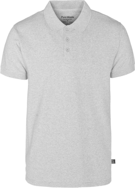 Pure Waste PQM Pánské piqué polo z&nbsp;těžké bavlny 74.0PQM grey melange - Pánské oblečení trička