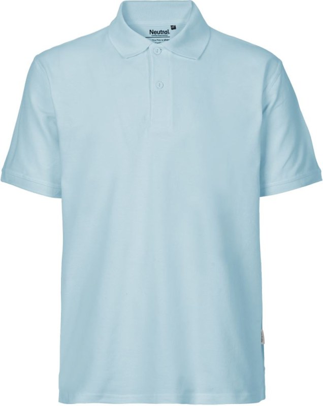 Neutral O 20080 Pánské piqué polo z bio bavlny 77.2080 light blue