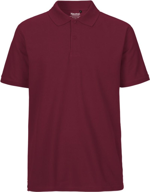 Neutral O 20080 Pánské piqué polo z bio bavlny 77.2080 bordeaux