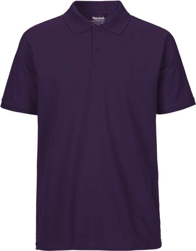 Neutral O 20080 Pánské piqué polo z bio bavlny 77.2080 purple