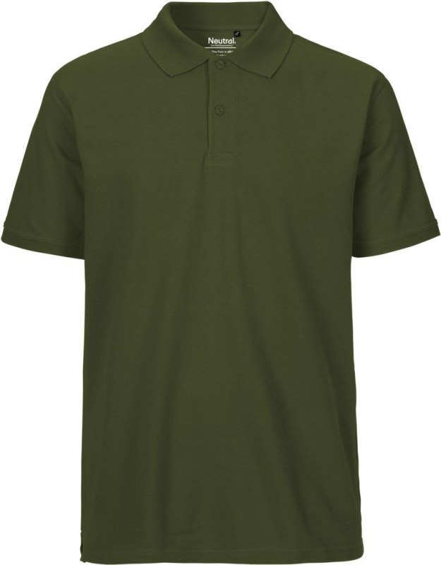 Neutral O 20080 Pánské piqué polo z bio bavlny 77.2080 military