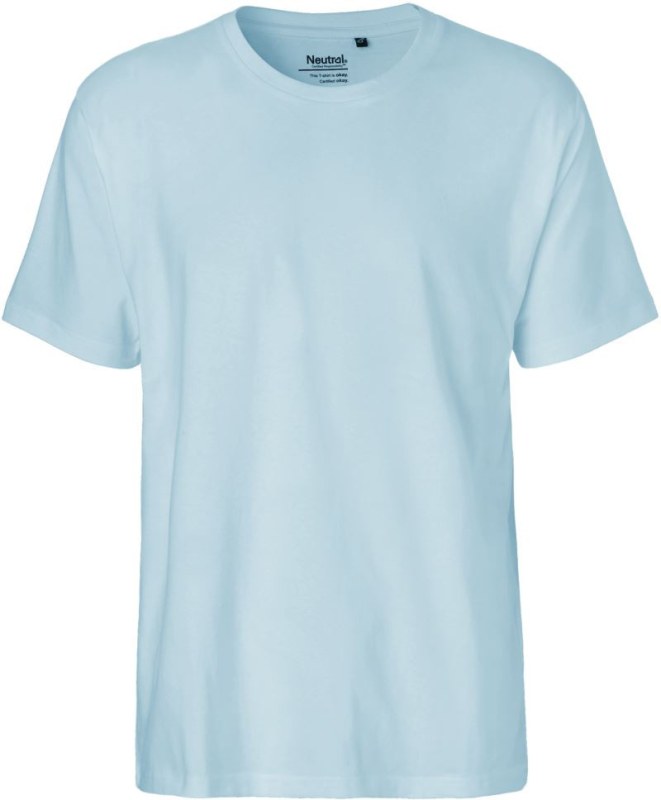 Neutral O 60001 Pánské tričko z těžké bio bavlny 77.6001 light blue