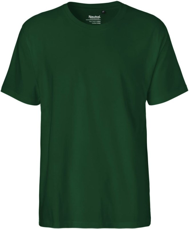 Neutral O 60001 Pánské tričko z&nbsp;těžké bio bavlny 77.6001 bottle green - Pánské oblečení trička