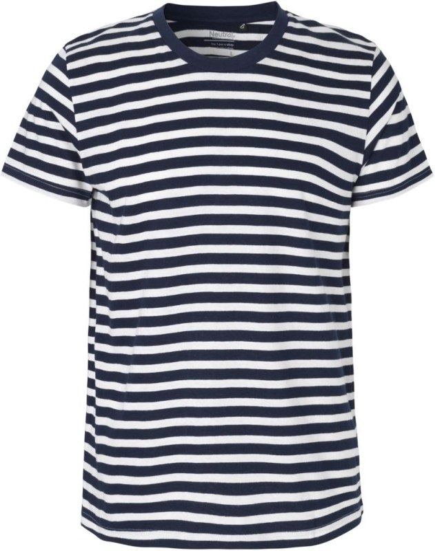 Neutral O 61001 Pánské tričko z bio bavlny 77.6101 white/navy stripe