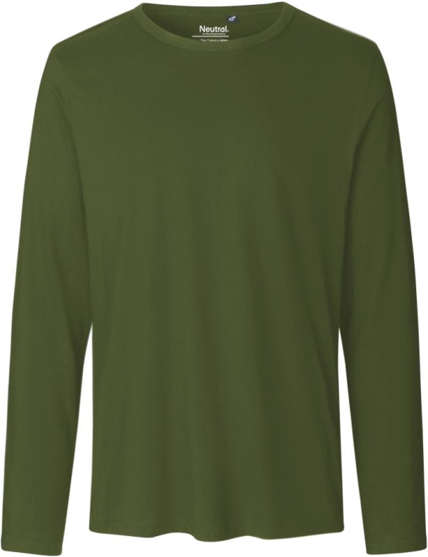 Neutral O 61050 Pánské tričko s dlouhým rukávem 77.6150 military