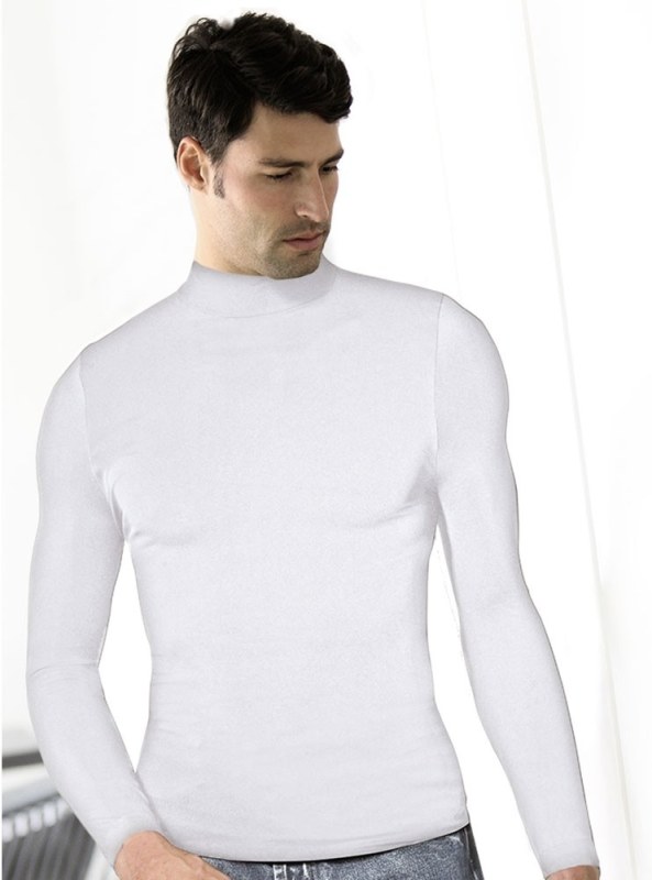 Pánské triko bezešvé T-shirt lupetto manica lunga Intimidea Barva: Černá, Velikost