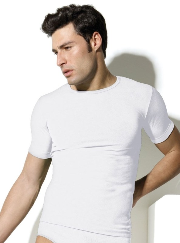 Pánské triko bezešvé T-shirt girocollo mezza manica Intimidea Barva: - Pánské oblečení trička