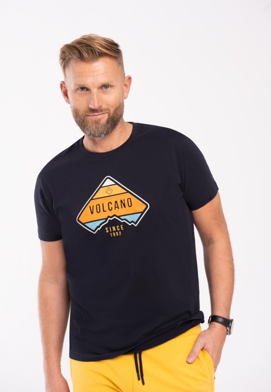 Tričko Volcano T-Volcano Navy Blue - Pánské oblečení trička