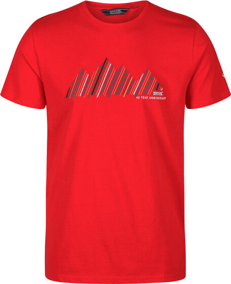 Pánské tričko Regatta RMT214 Breezed 46M červené - Pánské oblečení trička