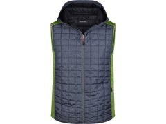Daiber JN 768 Pánská pletená hybridní vesta 02.0768 kiwi melange/anthracite melange