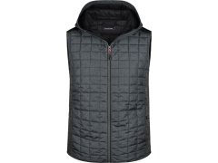 Daiber JN 768 Pánská pletená hybridní vesta 02.0768 grey melange/anthracite melange