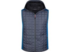 Daiber JN 768 Pánská pletená hybridní vesta 02.0768 royal melange/anthracite melange