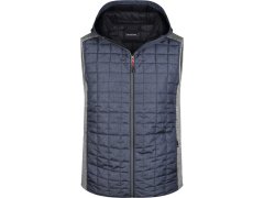 Daiber JN 768 Pánská pletená hybridní vesta 02.0768 light melange/anthracite melange