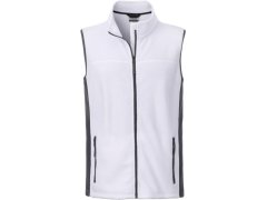 Daiber JN 856 Pánská pracovní fleecová vesta - Strong 02.0856 white/carbon