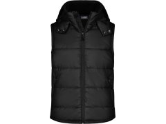 Daiber JN 1004 Pánská prošívaná vesta s kapucí 02.1004 black