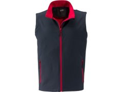 Daiber JN 1128 Pánská 2-vrstvá promo softshellová vesta 02.1128 iron grey/red