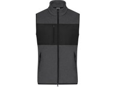Daiber JN 1310 Pánská fleecová vesta 02.1310 dark melange/black