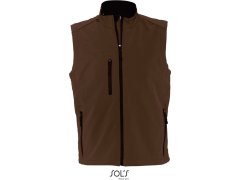 SOL´S Rallye Men Pánská 3-vrstvá softshellová vesta 25.6601 dark chocolate