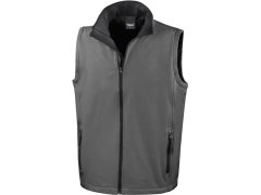 Result R 232M Pánská 2-vrstvá softshell vesta "Printable" 30.232M charcoal/black