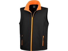 Result R 232M Pánská 2-vrstvá softshell vesta "Printable" 30.232M black/orange