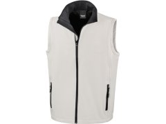 Result R 232M Pánská 2-vrstvá softshell vesta "Printable" 30.232M white/black
