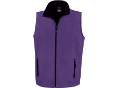 Result R 232M Pánská 2-vrstvá softshell vesta "Printable" 30.232M purple/black