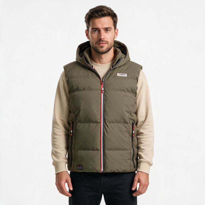 Pánská vesta Geographical Norway VITO KAKI DB MEN 001 (WZ6239H/GN-KAKI)