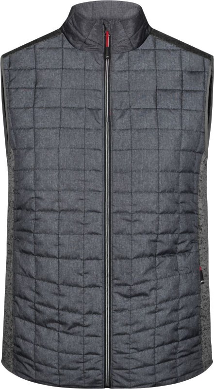 Daiber JN 740 Pánská pletená hybridní vesta 02.0740 grey melange/anthracite melange