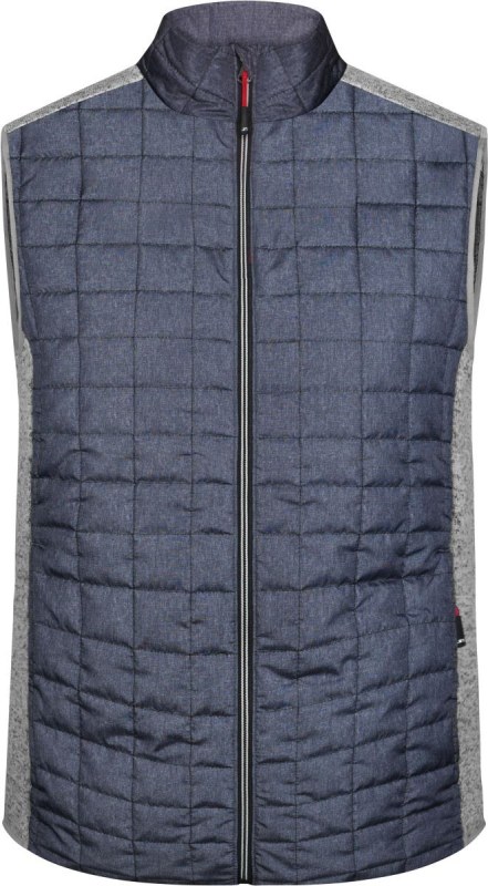 Daiber JN 740 Pánská pletená hybridní vesta 02.0740 light melange/anthracite melange