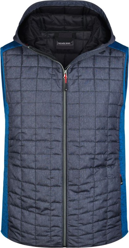 Daiber JN 768 Pánská pletená hybridní vesta 02.0768 royal melange/anthracite melange