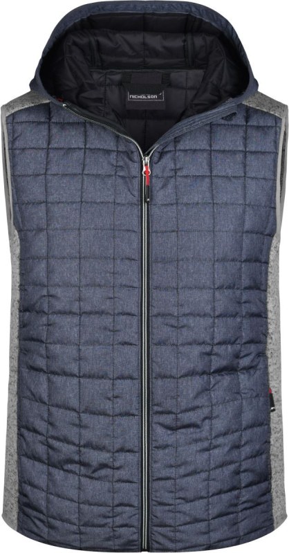 Daiber JN 768 Pánská pletená hybridní vesta 02.0768 light melange/anthracite melange