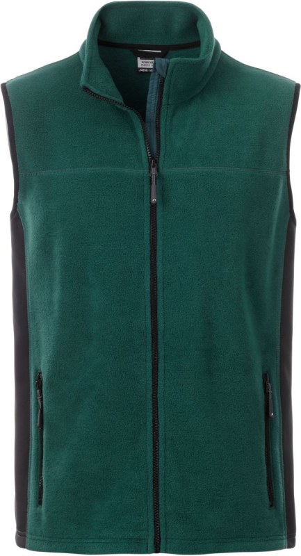 Daiber JN 856 Pánská pracovní fleecová vesta - Strong 02.0856 dark green/black