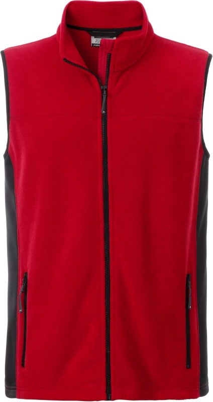 Daiber JN 856 Pánská pracovní fleecová vesta - Strong 02.0856 red/black