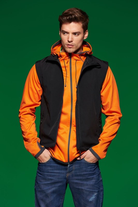 Daiber JN 1022 Pánská 3-vrstvá softshellová vesta 02.1022 black - Pánské oblečení vesty