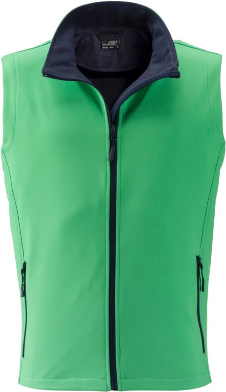 Daiber JN 1128 Pánská 2-vrstvá promo softshellová vesta 02.1128 green/navy