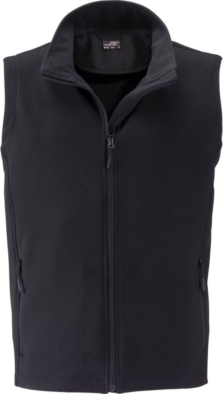Daiber JN 1128 Pánská 2-vrstvá promo softshellová vesta 02.1128 black/black