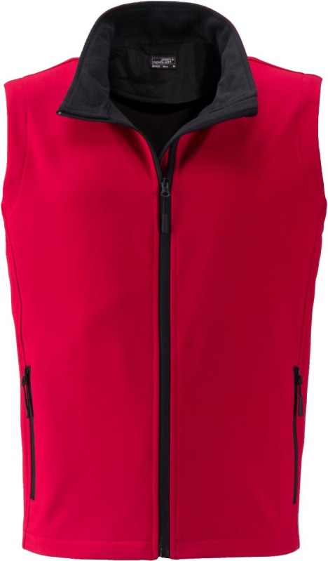 Daiber JN 1128 Pánská 2-vrstvá promo softshellová vesta 02.1128 red/black